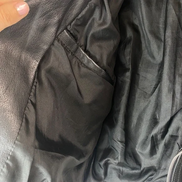 PROTECH Leather Apparel Vintage Black Leather Motorcycle Jacket Size 10 - Picture 5 of 15